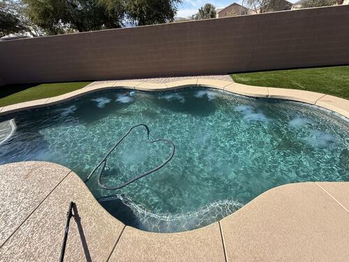 Crystal clear Arizona backyard pool